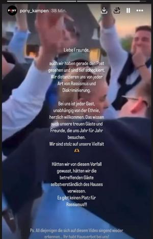 Imagen - Publicación en Instagram del Club Pony en la que se desvinculan de los hechos