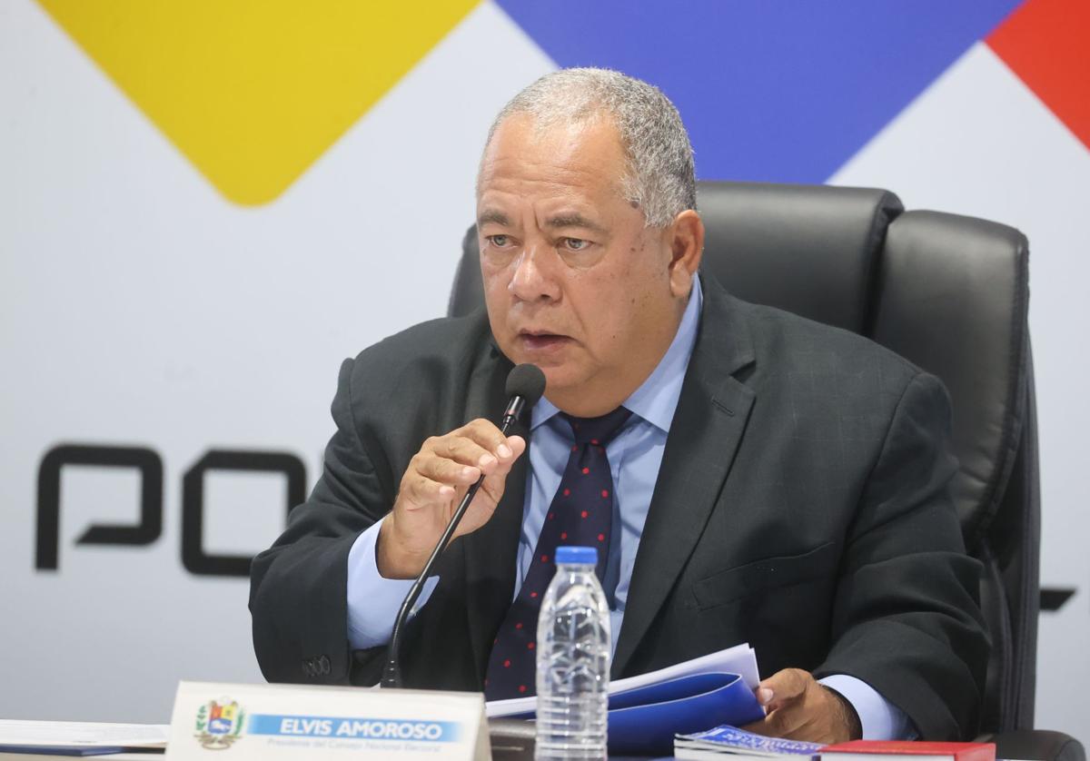 El presidente del Consejo Nacional Electoral (CNE), Elvis Amoroso
