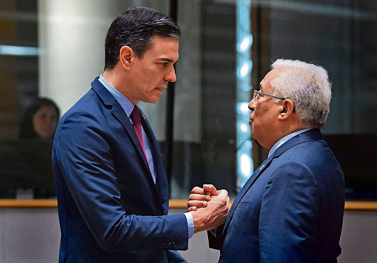 António Costa y Pedro Sánchez, en ua foto de archivo