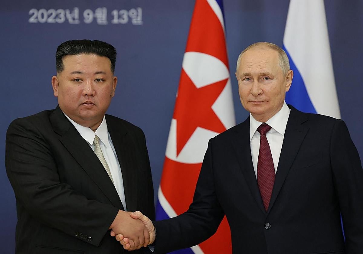 Vladimir Putin y Kim Jong Un, en una imagen de archivo