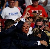 Las imágenes del intento de asesinato a Donald Trump en un mitin