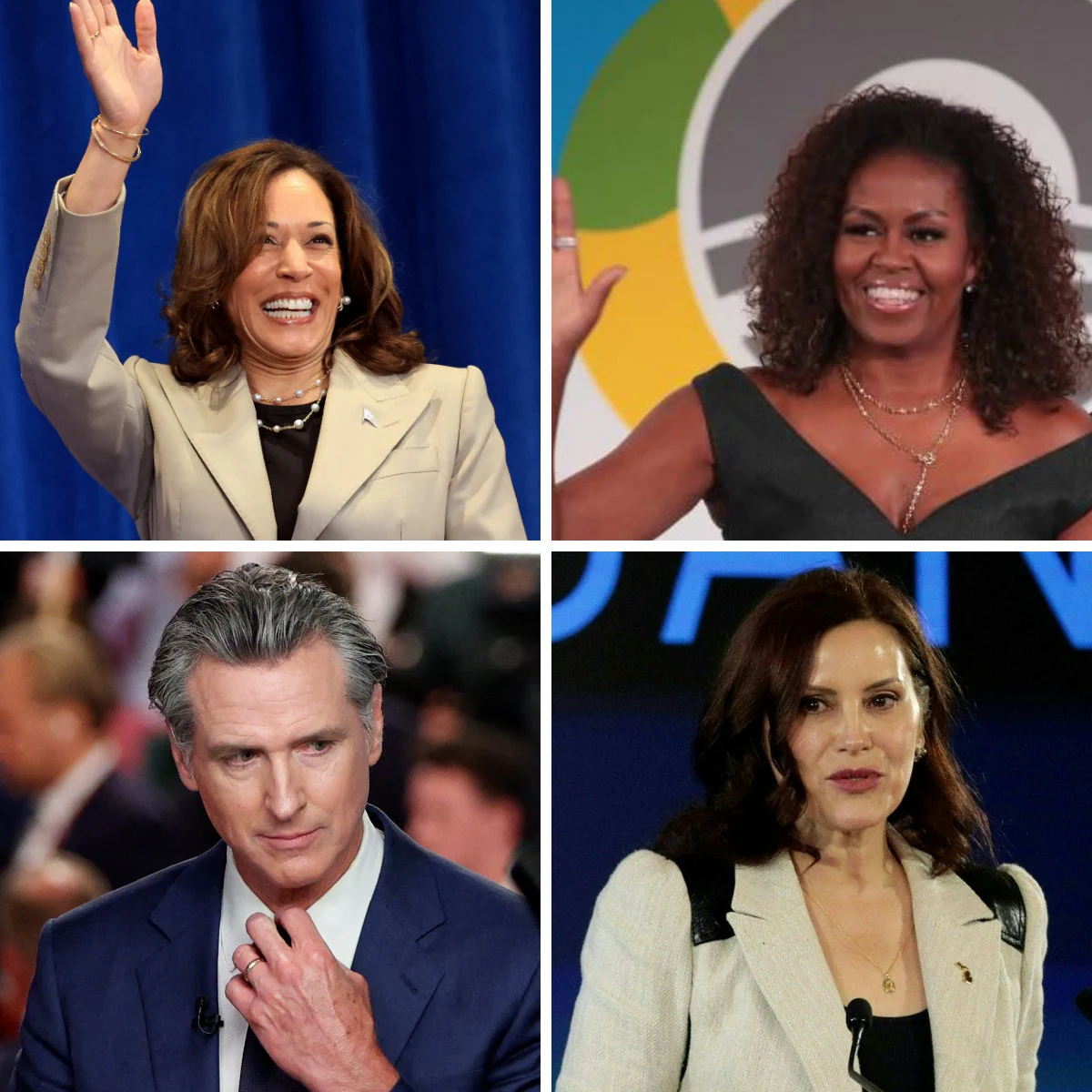 Los candidatos si Biden se retira: de Kamala o Michelle Obama al giro de los gobernadores Newsom y Whitmer