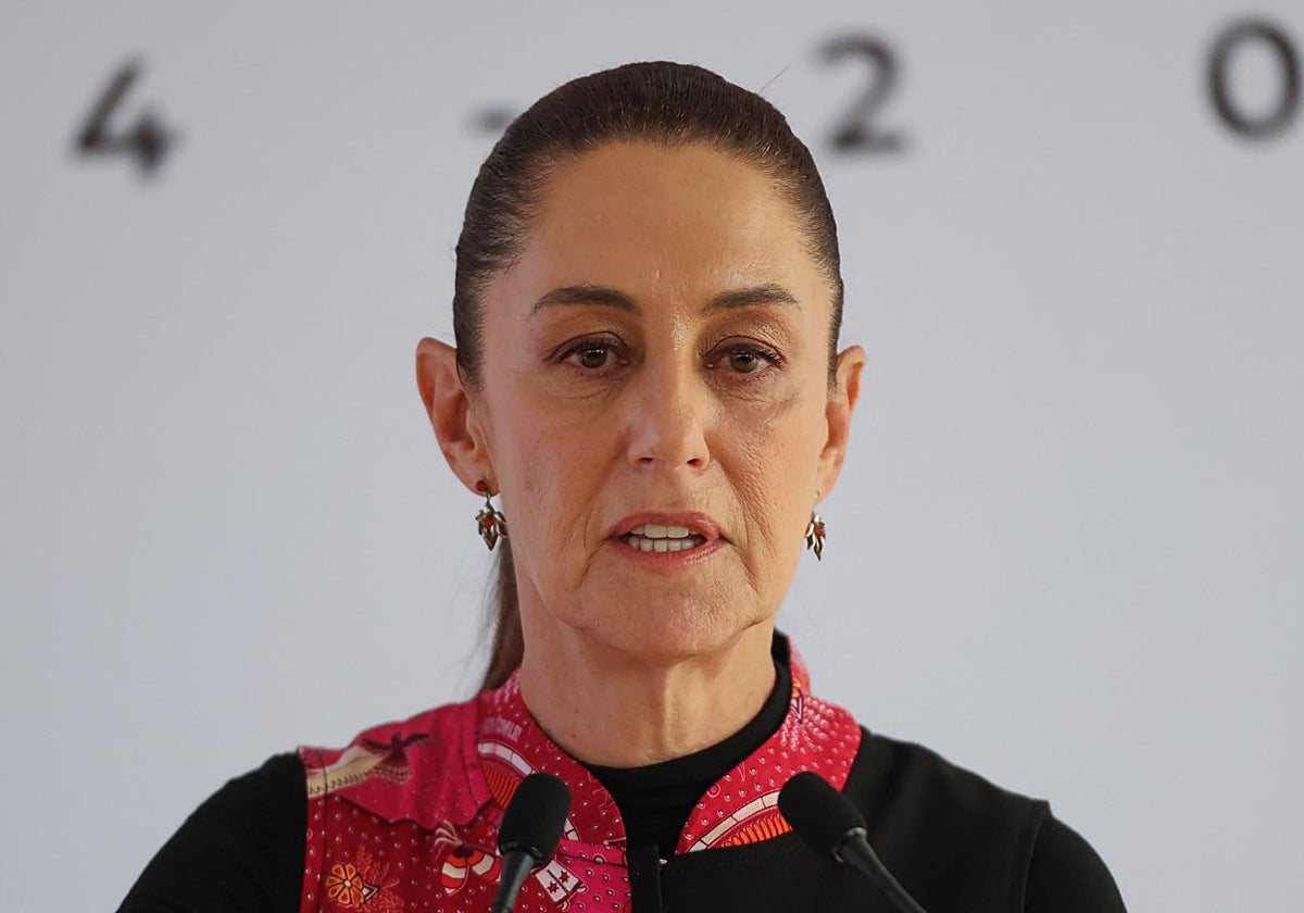 La futura presidenta de México, Claudia Sheinbaum, en una rueda de prensa en Ciudad de México