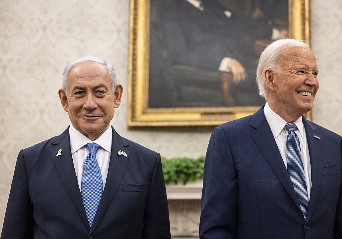 Biden y Netanyahu en su encuentro en la Casa Blanca