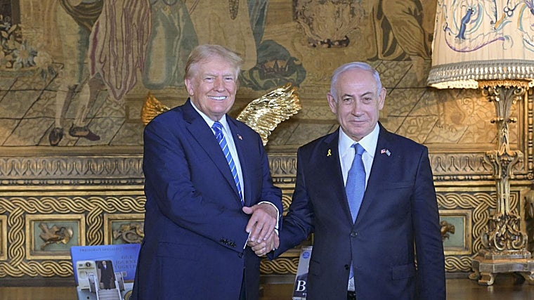 Donald Trump y Benjamin Netanyahu en su encuentro en Florida