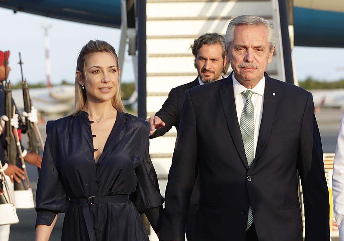 El expresidente argentino Alberto Fernández y la ex primera dama Fabiola Yáñez