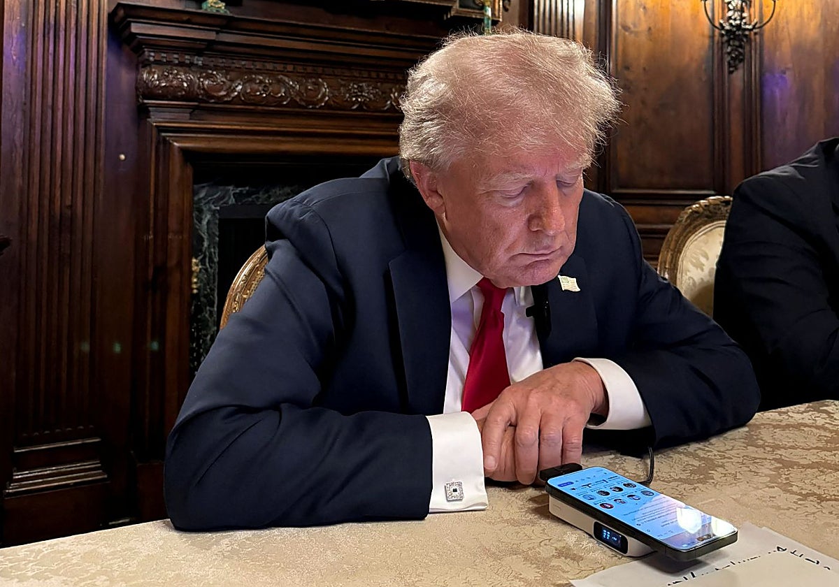 Trump en su conversación con Elon Musk, dueño de la red social X