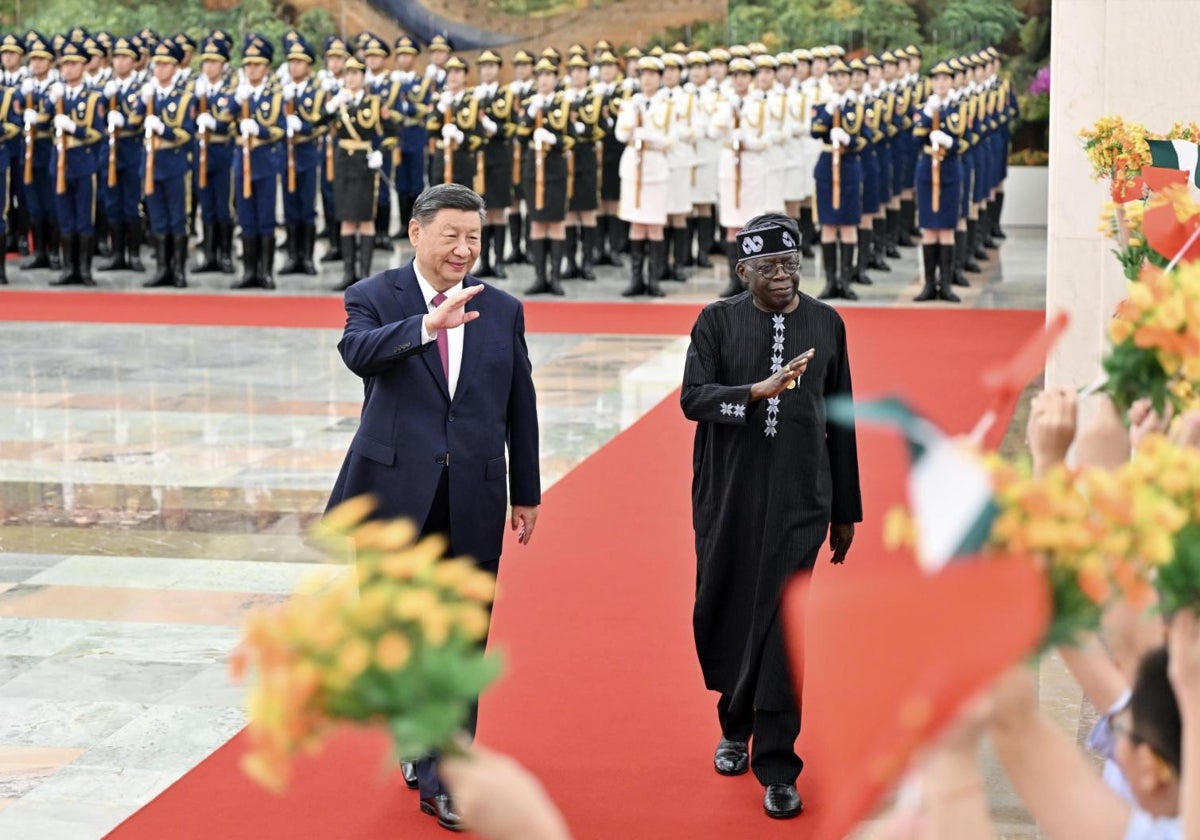 El presidente chino, Xi Jinping, recibe en Pekín a sus homólogos africanos, como el de Nigeria, Bola Tinubu