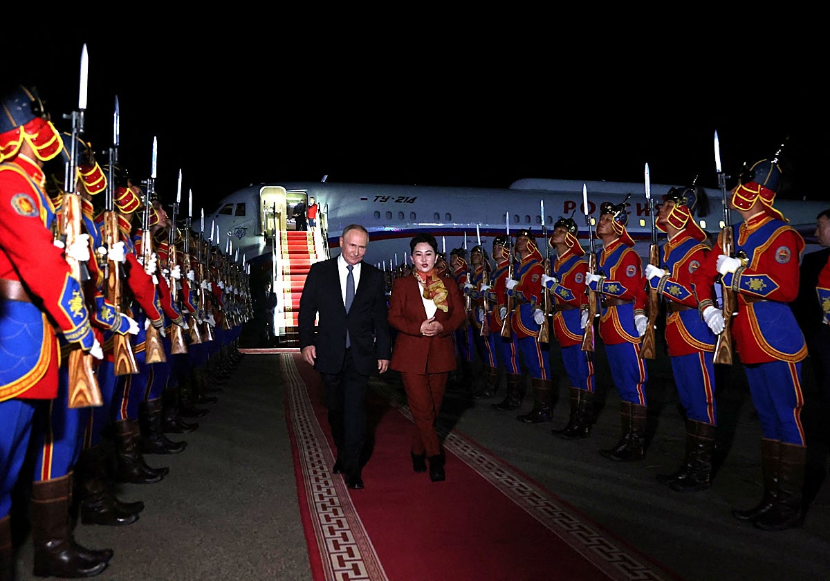 Putin durante su visita a Mongolia a principios del mes de septiembre