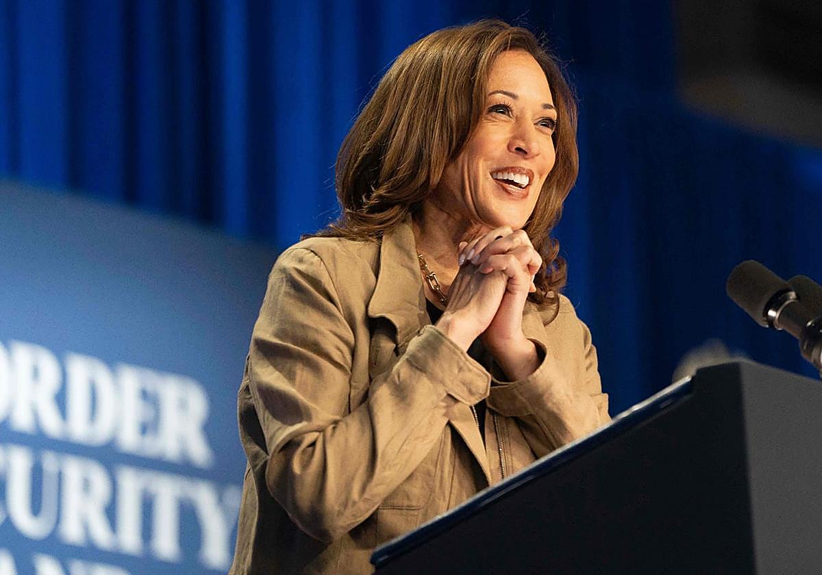 La candidata demócrata y vicepresidenta del Gobierno de Biden, Kamala Harris