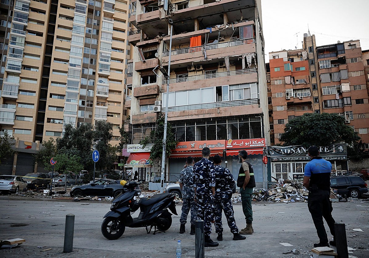 Bombardeos en el centro de Beirut