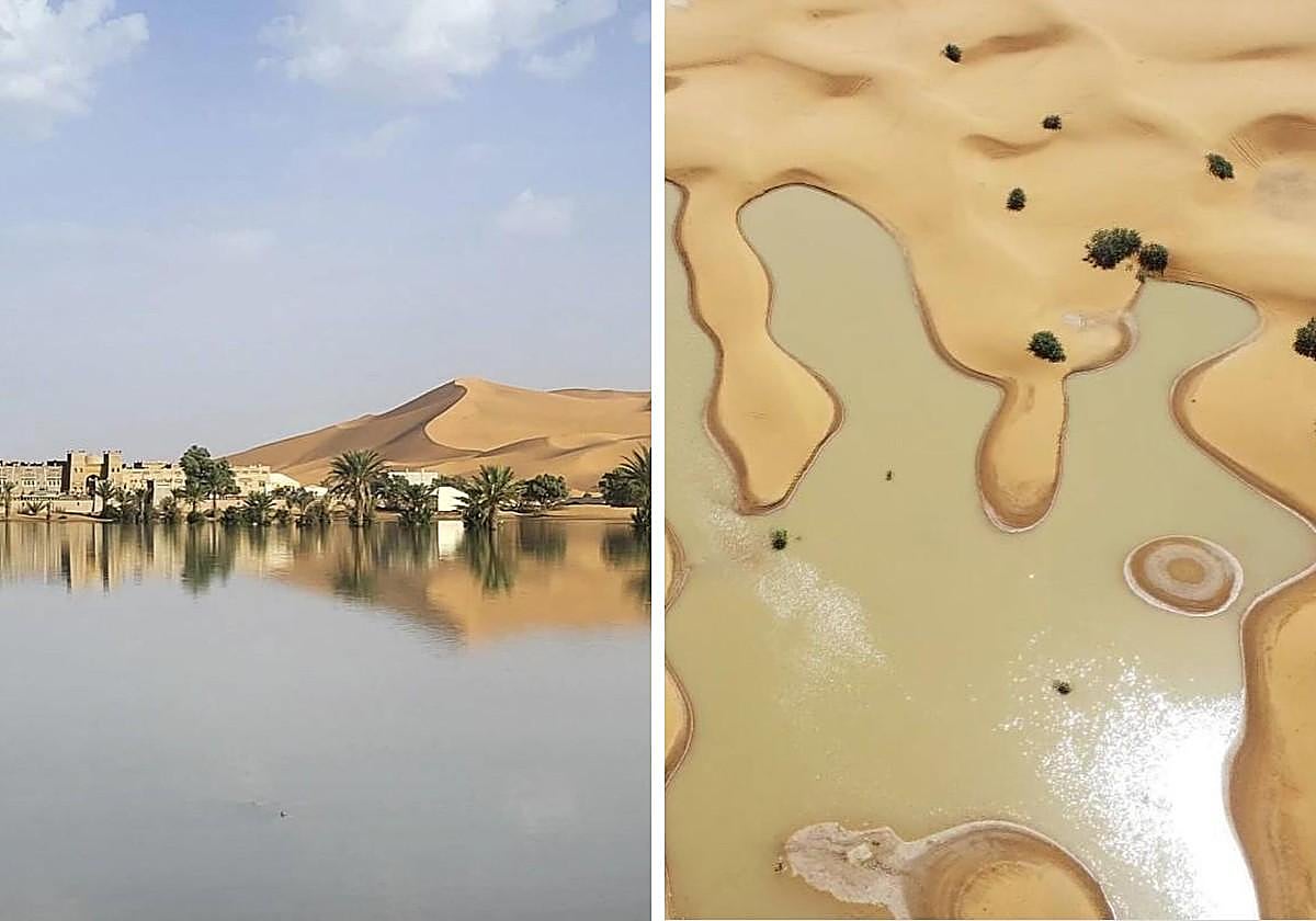 Imágenes nunca vistas desde hace medio siglo, el desierto del Sáhara inundado