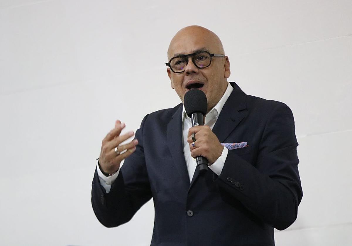 El presidente de la Asamblea Nacional de Venezuela, Jorge Rodríguez, este martes