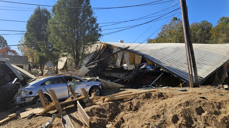 Devastación provocada por el paso del huracán Helen