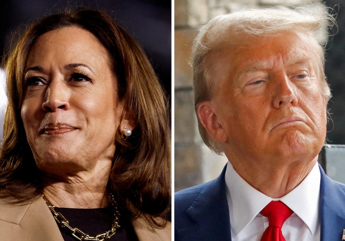 Kamla Harris y Donald Trump, candidatos a las presidenciales del 5 de noviembre