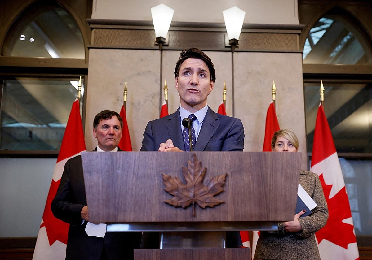 El primer ministro canadiense, Justin Trudeau, en una rueda de prensa en Ottawa