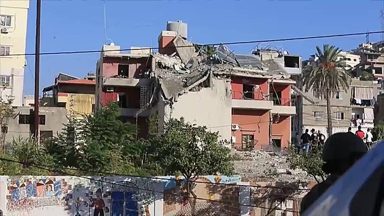 Suben a 9 los muertos en un bombardeo israelí en las afueras de Sidón, en sur del Líbano