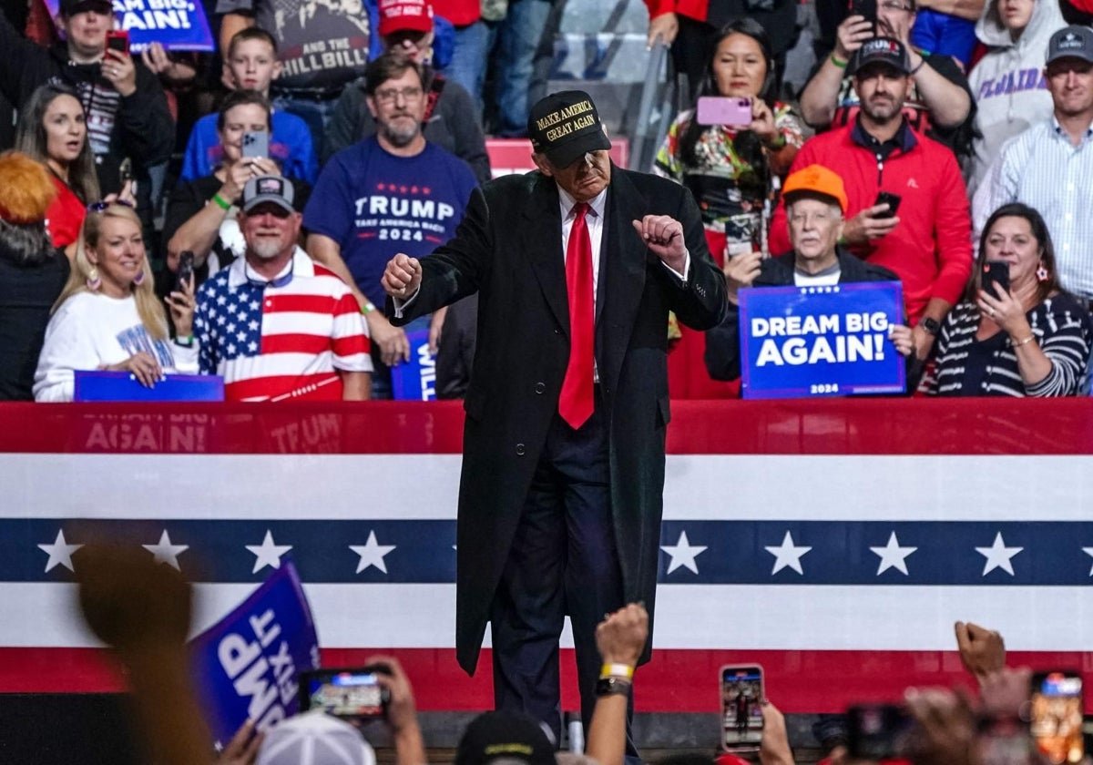 El expresidente y candidato republicano, Donald Trump, en un acto de campaña en Georgia