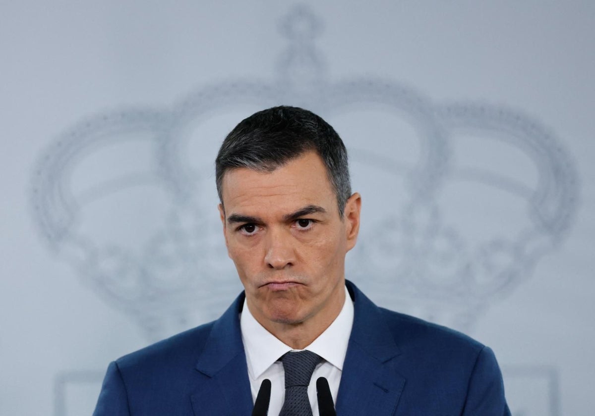 El presidente de España, Pedro Sánchez, en rueda de prensa