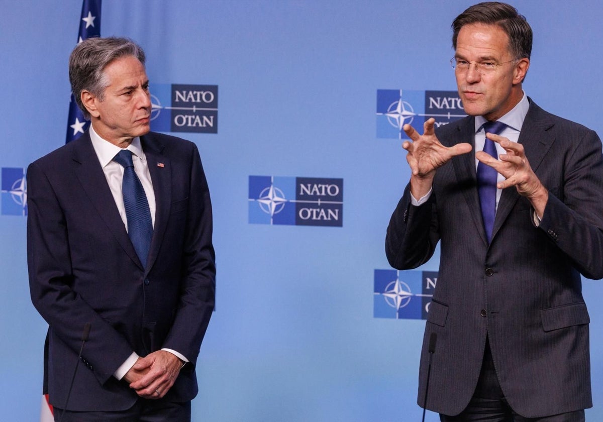 El secretario de Estado estadounidense, Antony Blinken, se reúne con el secretario general de la OTAN, Mark Rutte