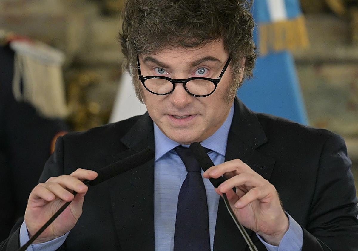 El presidente argentino Javier Milei el pasado miércoles