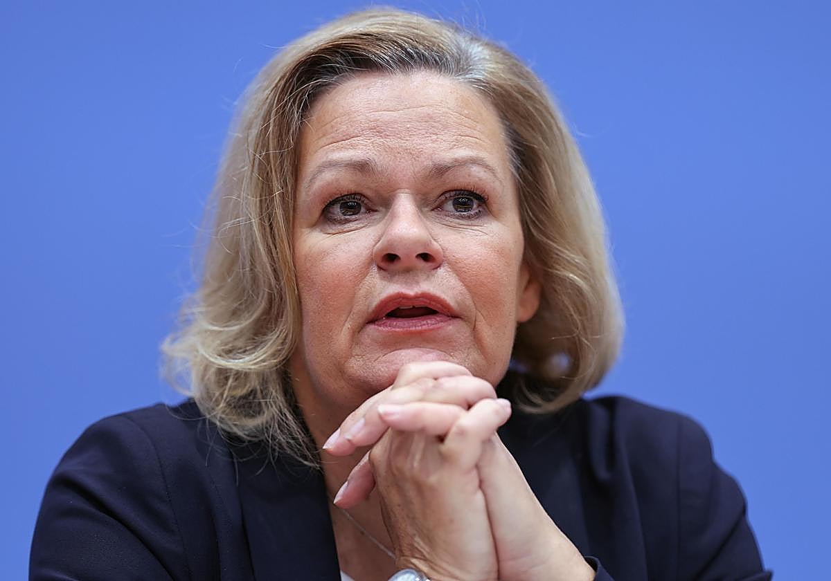 La ministra del Interior alemana, Nancy Faeser.