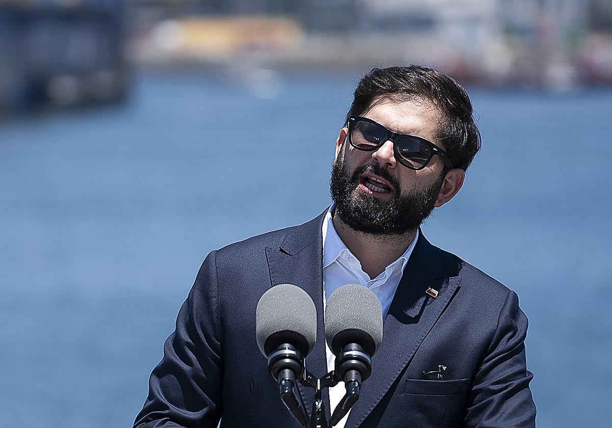 El presidente de Chile, Gabriel Boric, el pasado jueves