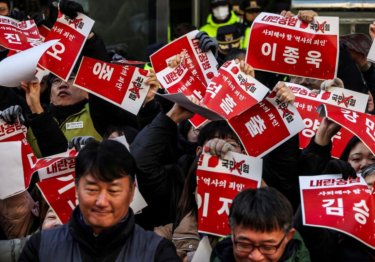 Protestas en Corea del Sur.