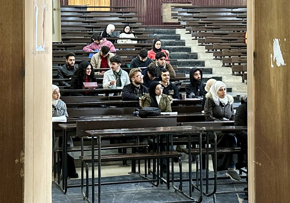 Los alumnos volvieron a las aulas de la Universidad de Damasco