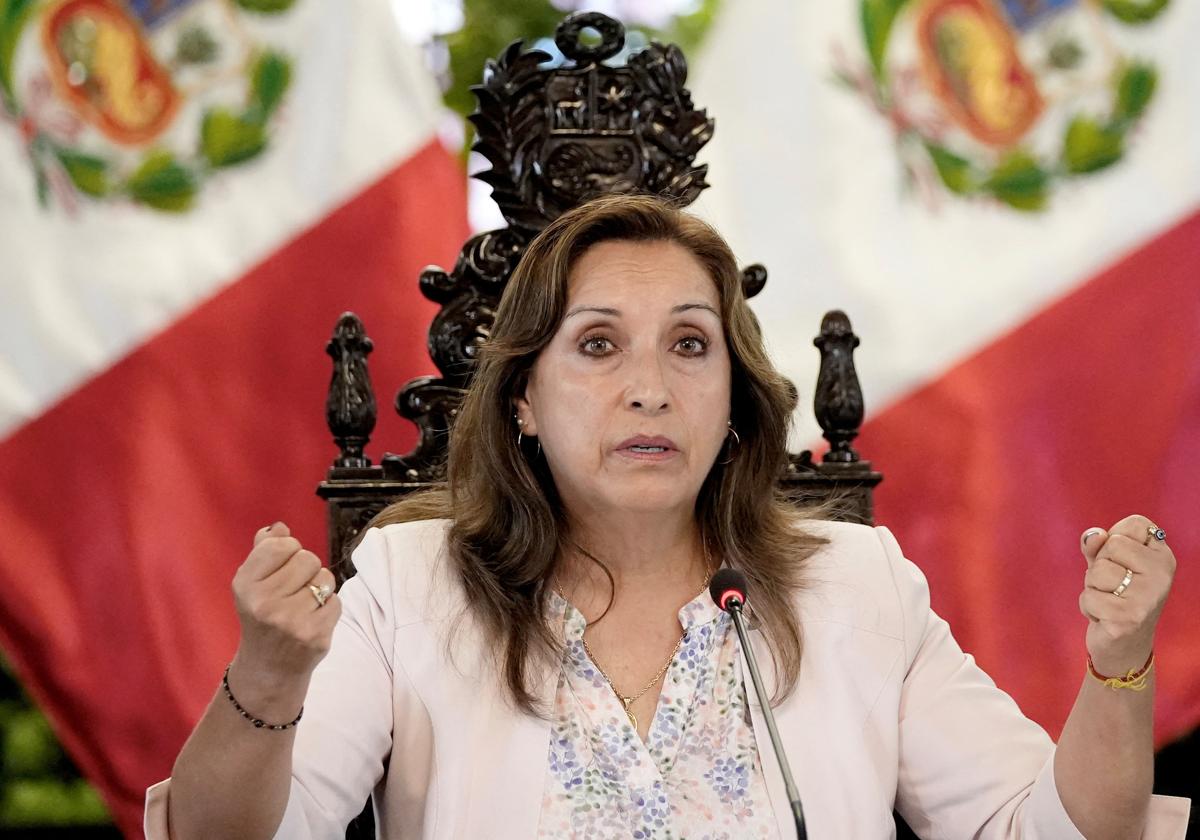 La presidenta de Perú, Dina Boluarte.