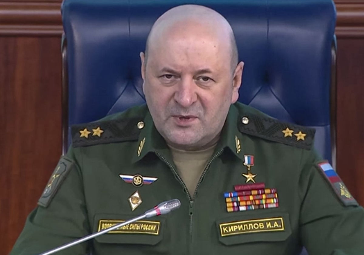 El teniente general Igor Kirilov, comandante de las Fuerzas de Defensa Nuclear, Biológica y Química (NBQ), murió en una explosión en Moscú