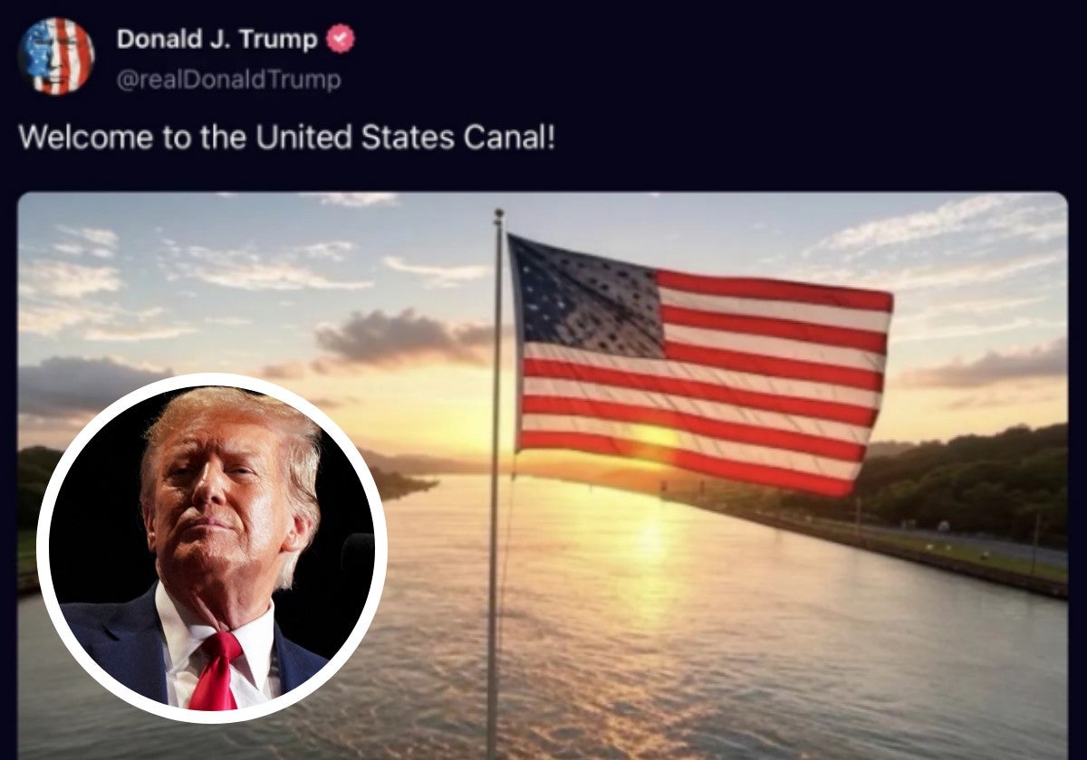 Una publicación de Trump en su red social