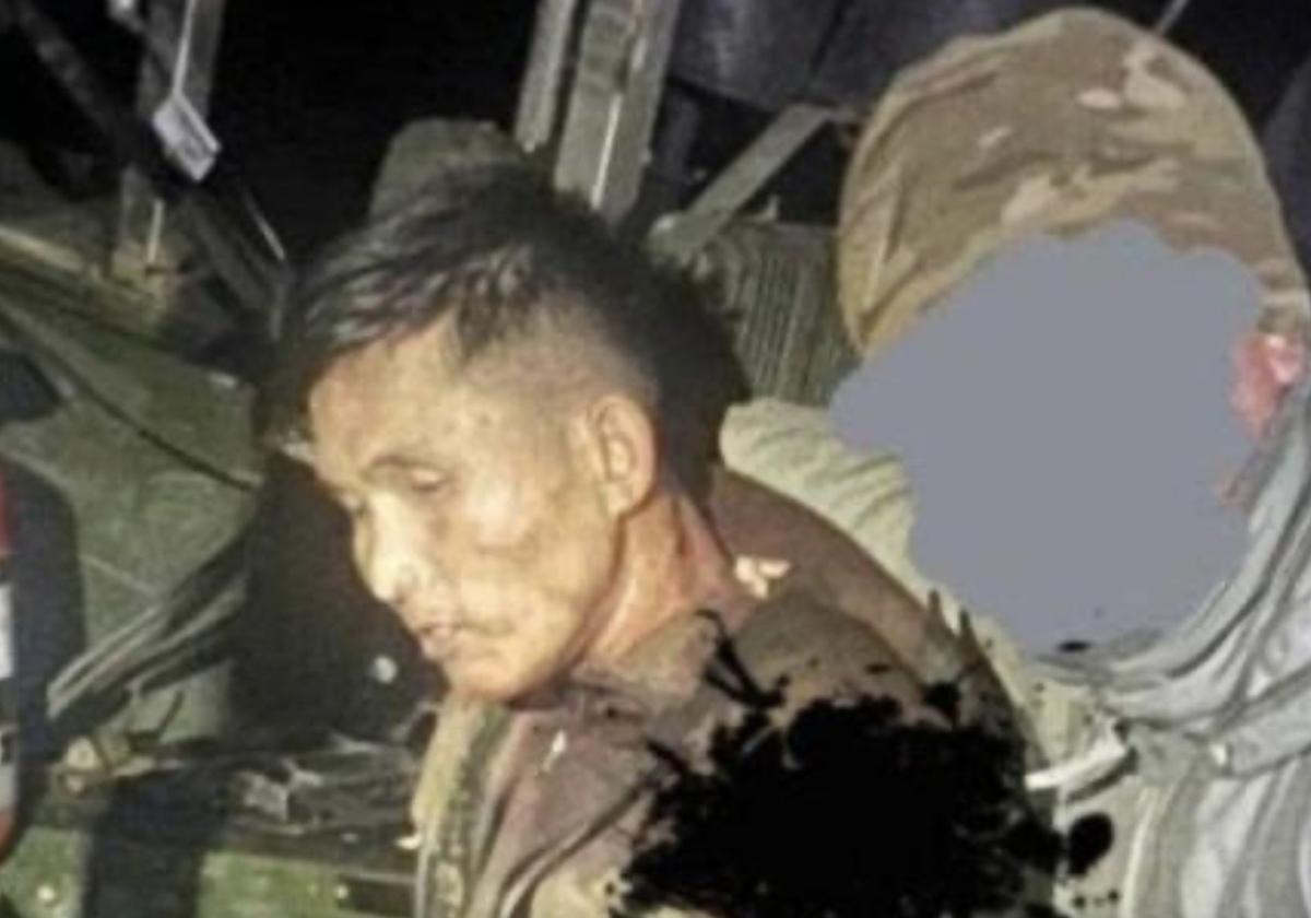 Imagen del supuesto soldado norcoreano capturado