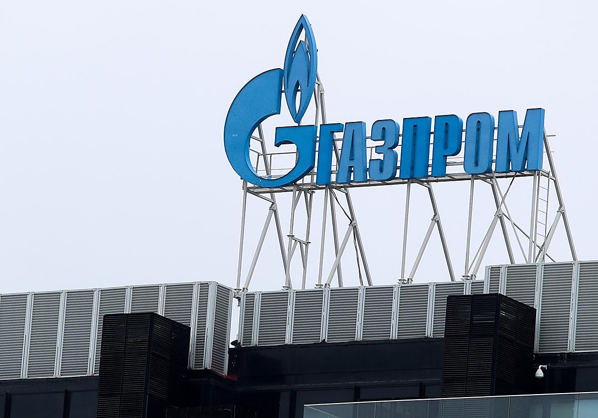 Logo de la empresa Gazprom.