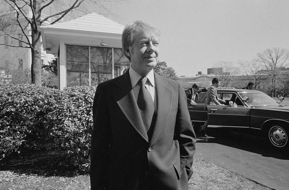 El expresidente de EE.UU., Jimmy Carter, en la Casa Blanca.