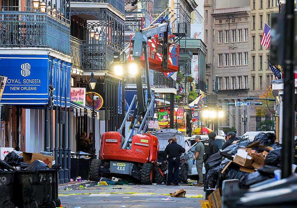 Bourbon Street, en Nueva Orleans, donde ha ocurrido un atropello masivo que ha dejado más de 10 víctimas