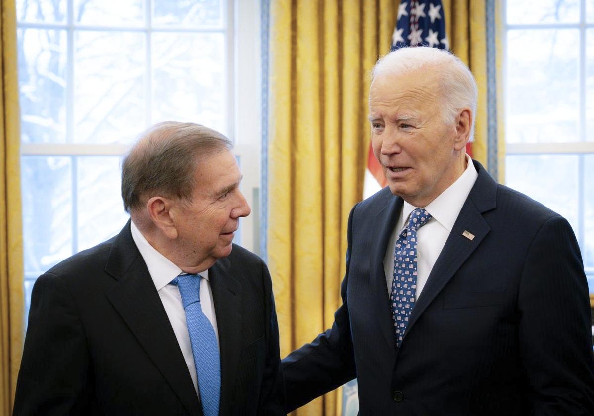 Edmundo González Urrutia junto a Joe Biden