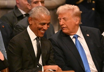Insólita sintonía de Obama y Trump en el funeral de Carter