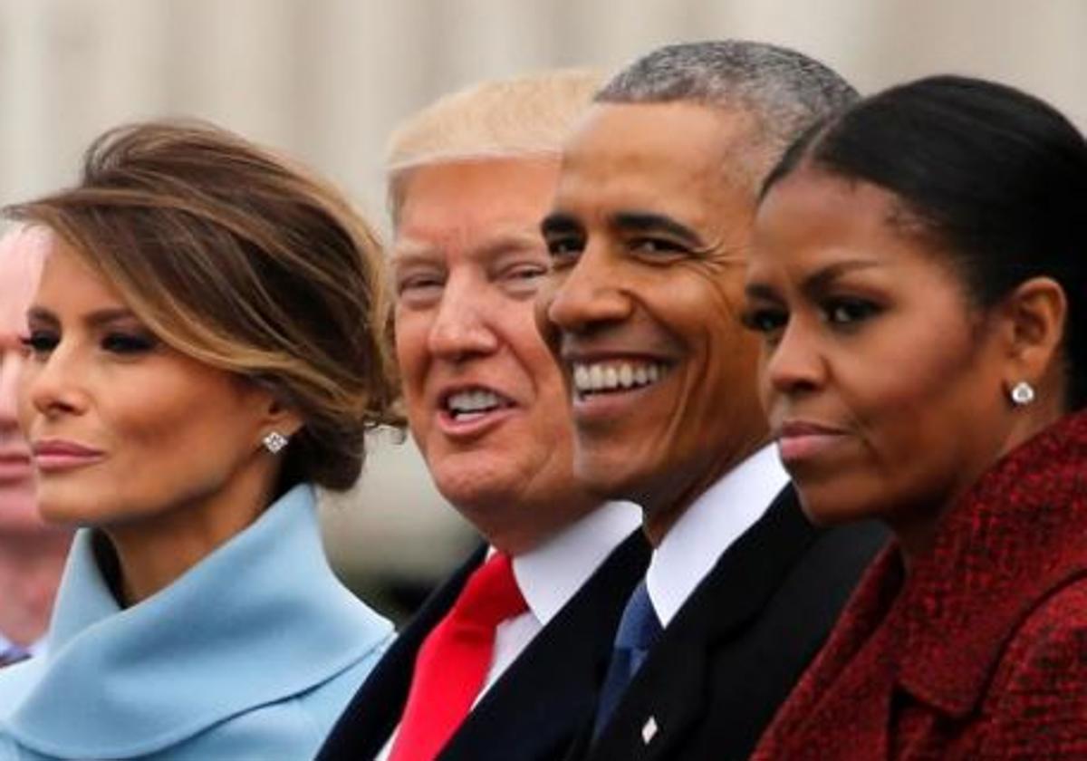 Los matrimonios Obama y Trump