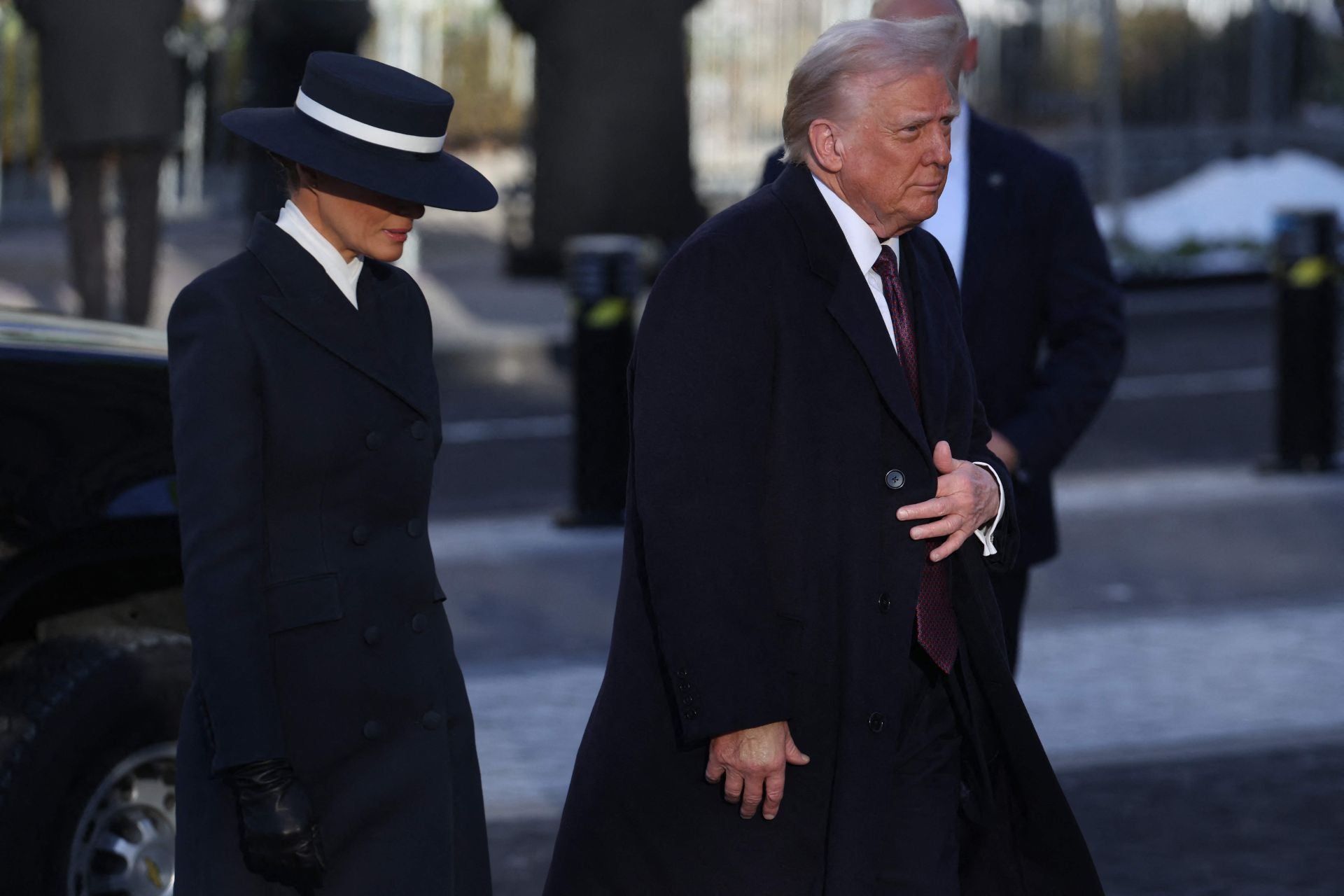 Trump llegó acompañado de su esposa, Melania, que repetirá como Primera Dama