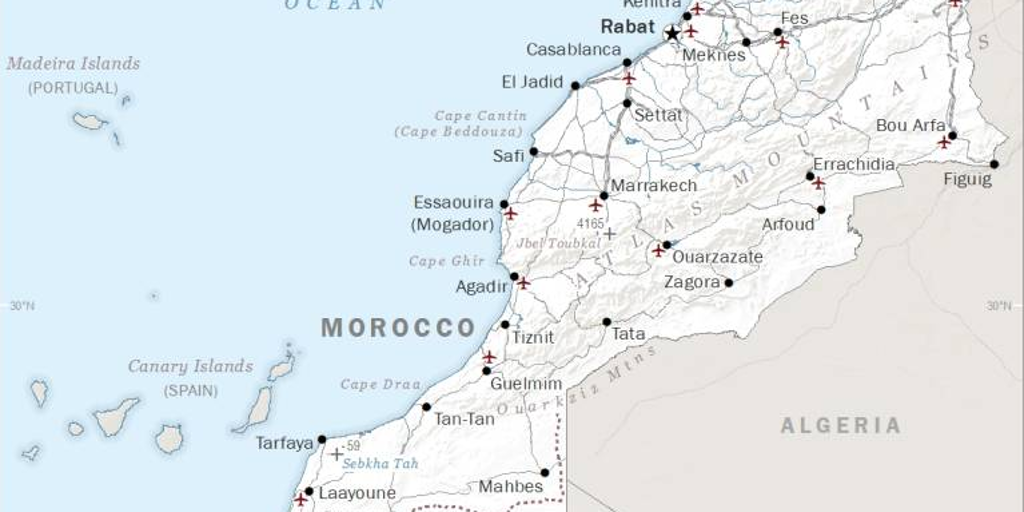 La CIA modifica su mapa de Marruecos con un detalle que tiene que ver con España