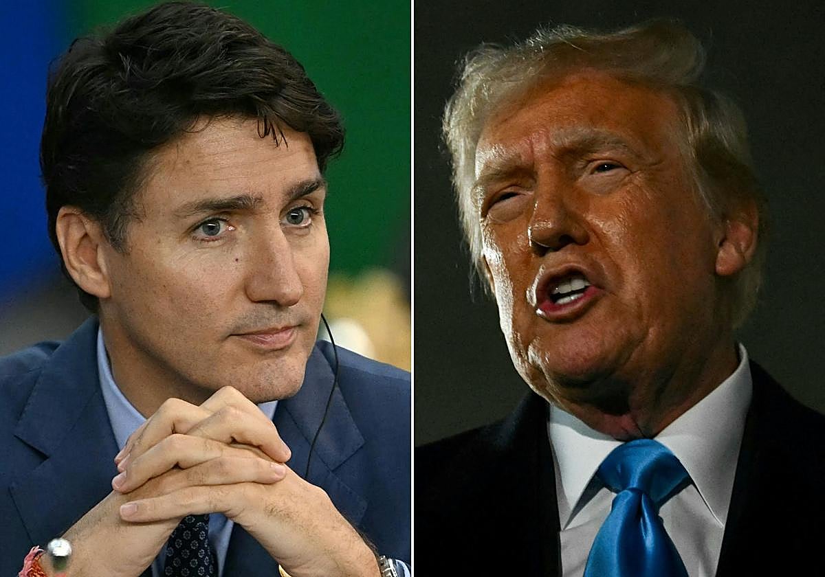 Justin Trudeau y Donald Trump.