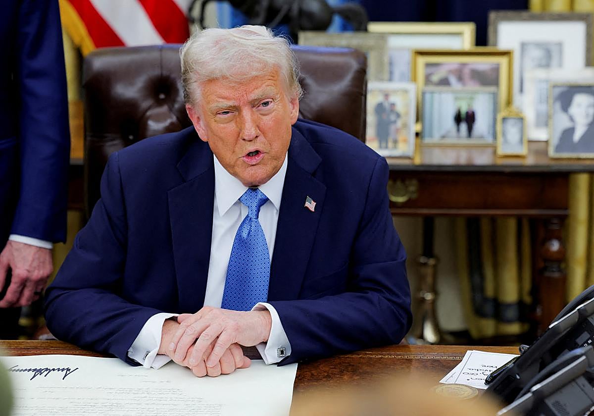 El presidente de Estados Unidos, Donald Trump, en el despacho oval