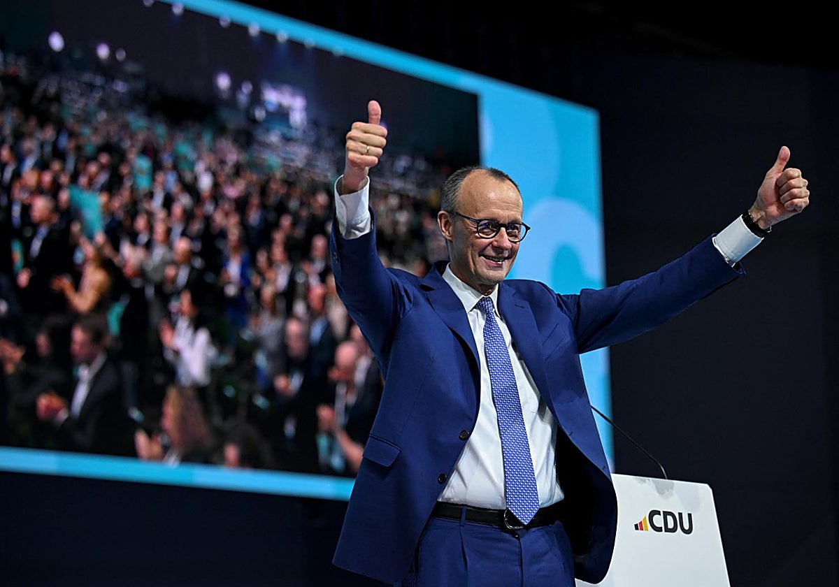 Friedrich Merz, durante la 37.ª Convención Federal del Partido de la Unión Demócrata Cristiana