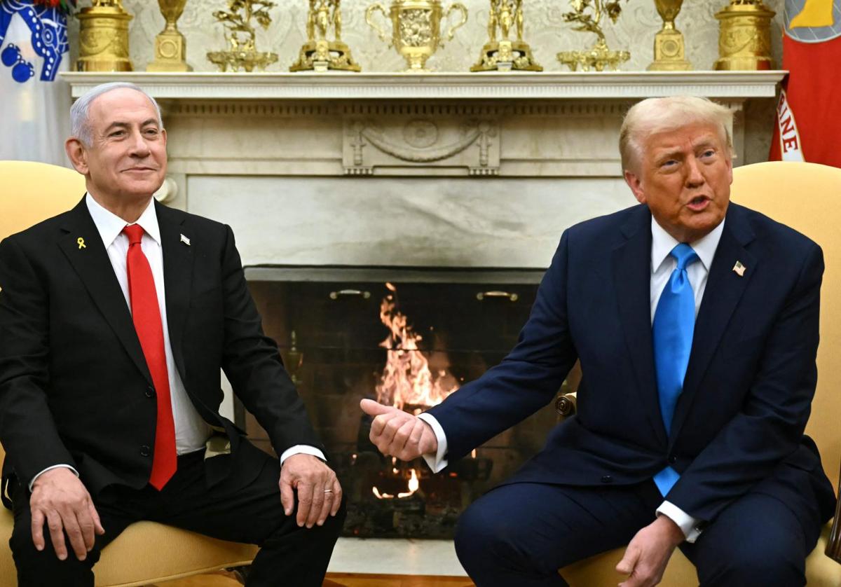 Donald Trump, recibe al primer ministro israelí, Benjamin Netanyahu, en la Casa Blanca