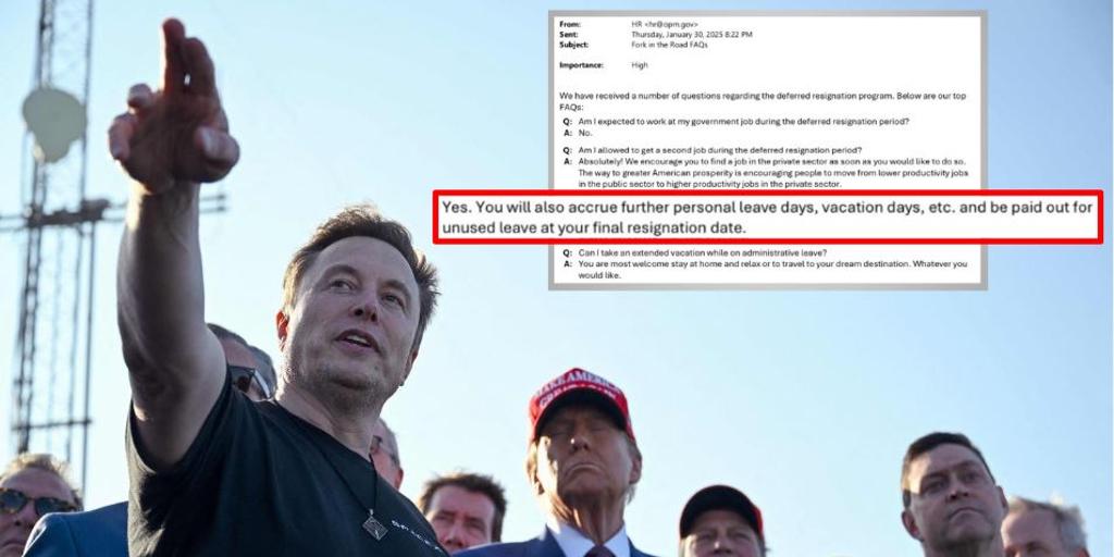 «Dimite y vete a la playa»: Trump y Musk ofrecen despidos con vacaciones incluidas