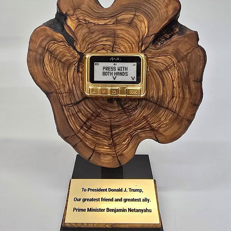 'Busca ' dorado que Netanyahu ha regalado a Donald Trump, el «mejor amigo y aliado» de Israel