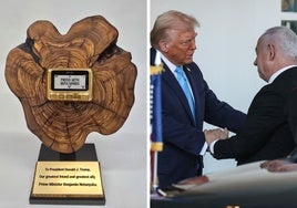 Netanyahu regala a Trump un 'busca' de oro como los que usaron en el ataque a Hizbolá