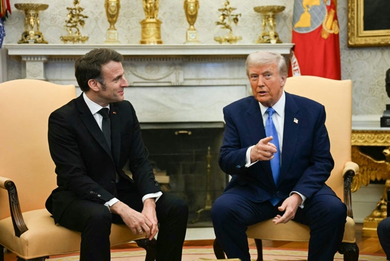 Macron y Trump hablan con la prensa en el Despacho Oval