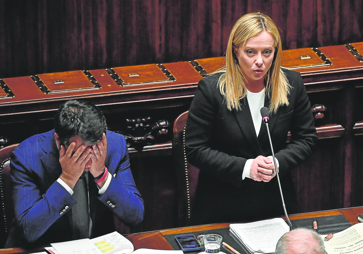 Giorgia Meloni, primera ministra, y Matteo Salvini, viceprimer ministro